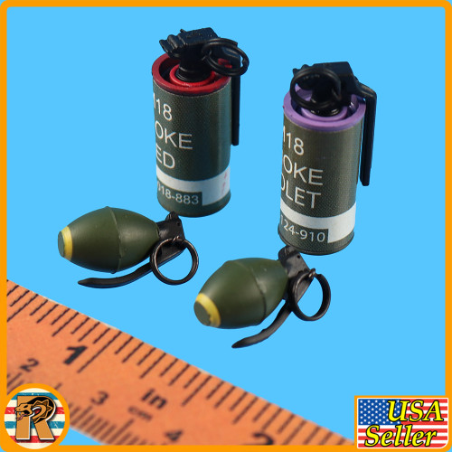Vietnam Era Female - Frag & Smoke Grenades - 1/6 Scale Part - DOECHI